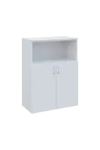 N 3 - 8DN kancelářská skříň, 2-dveřová/nika, 1100x800x400, bílá